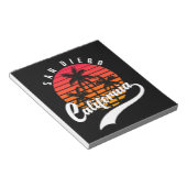 San Diego Retro Sunset Notepad Notizblock (angewinkelt)