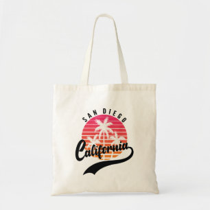 San Diego Retro Sunset Tote Bag Tragetasche