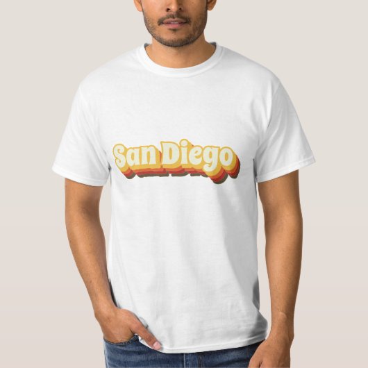 San Diego Retro Vintager Text T-Shirt (Vorderseite)