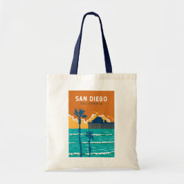 San Diego Rodelbahn mit Aussicht Vintag Tragetasche