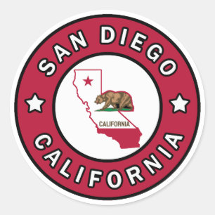 San Diego Runder Aufkleber