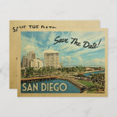 San Diego Save the Date Kalifornien Ankündigungspostkarte (Vorne/Hinten)