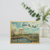 San Diego Save the Date Kalifornien Ankündigungspostkarte (Stehend Vorderseite)