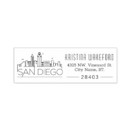 San Diego | Selbstfarbige Briefmarke der benutzerd Permastempel