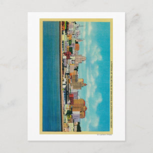 San Diego Skyline aus der Bucht von San Diego, CA Postkarte