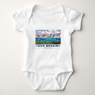 San Diego Skyline Baby Strampler