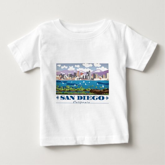 San Diego Skyline Baby T-shirt (Vorderseite)