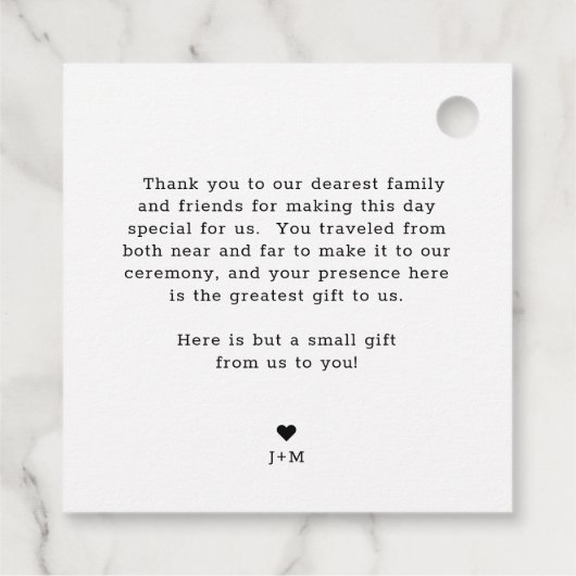 San Diego Skyline | Begrüßung Geschenkanhänger (Rückseite)