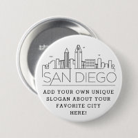 San Diego Skyline | Benutzerdefinierter Slogan-But