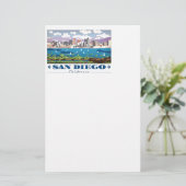 San Diego Skyline Briefpapier (Stehend Vorderseite)