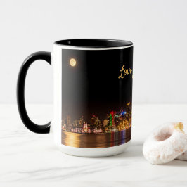 San Diego Skyline City Black & Gold Souvenir Tasse