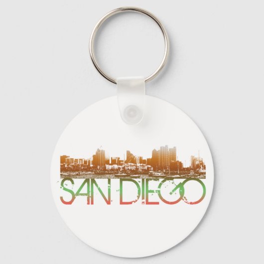 San Diego Skyline Design Schlüsselanhänger (Vorderseite)