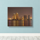 San Diego Skyline Dusk Leinwanddruck (Insitu (Holzboden))