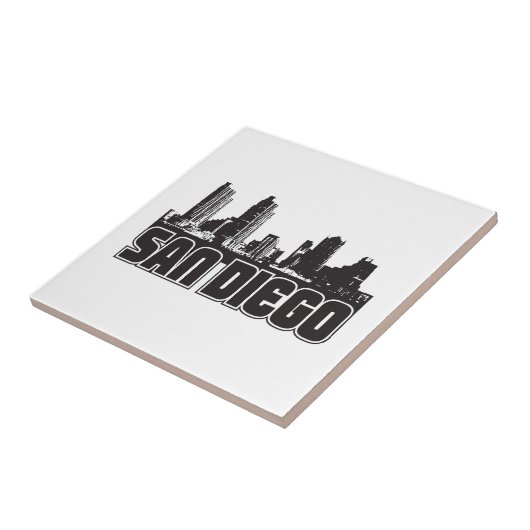 San Diego Skyline Fliese (Seite)