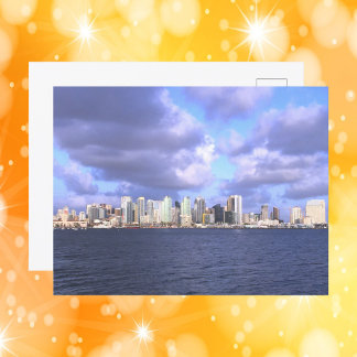 San Diego Skyline Fotografie Postkarte