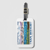 San Diego Skyline Gepäckanhänger (Vorderseite Vertikal)