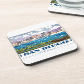 San Diego Skyline Getränkeuntersetzer (Linke Seite)