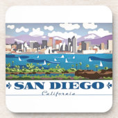 San Diego Skyline Getränkeuntersetzer (Vorderseite)