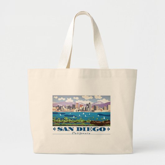 San Diego Skyline Jumbo Stoffbeutel (Vorne)