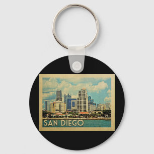 San Diego Skyline Kalifornien Vintage Reise Schlüsselanhänger
