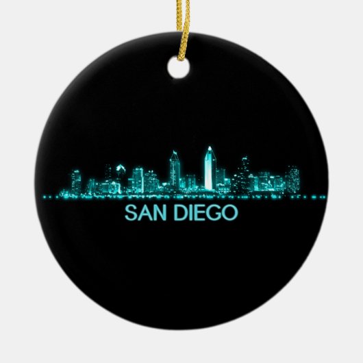 San Diego Skyline Keramik Ornament (Vorne)