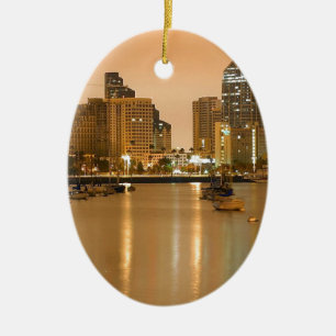 San Diego Skyline Keramik Ornament