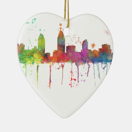 SAN DIEGO SKYLINE KERAMIKORNAMENT (Rechts)