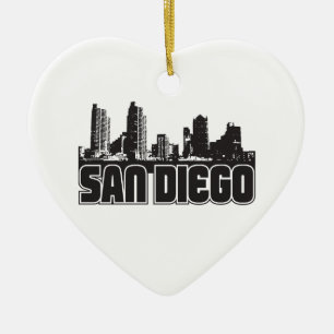 San Diego Skyline Keramikornament