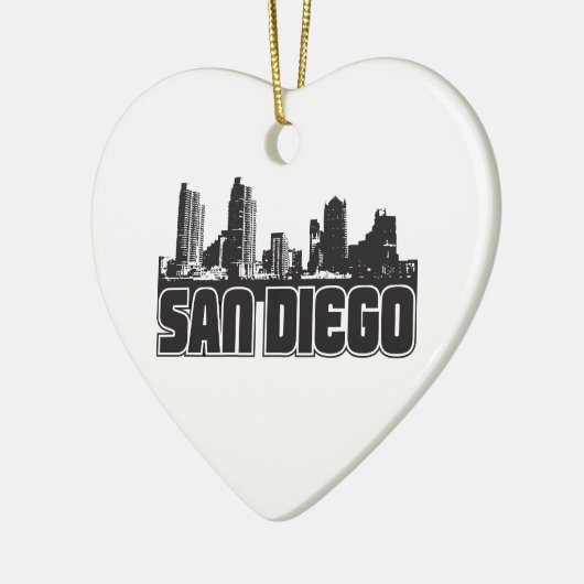 San Diego Skyline Keramikornament (Links)