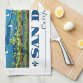 San Diego Skyline Küchentuch (Viertel Falte)