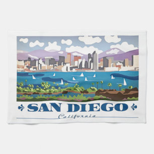 San Diego Skyline Küchentuch