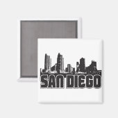 San Diego Skyline Magnet (Vorderseite/Rückseite)