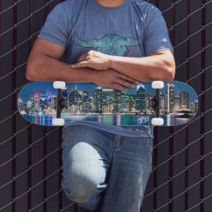 San Diego Skyline Mit Monogramm Skateboard