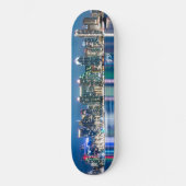 San Diego Skyline Mit Monogramm Skateboard (Vorderseite)