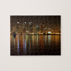 San Diego Skyline-Nacht Puzzle