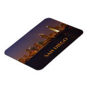 San Diego Skyline Nachtlicht von San Diego Bay Magnet (Linke Seite)