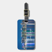 San Diego Skyline Night Gepäckanhänger (Vorderseite vertikal)