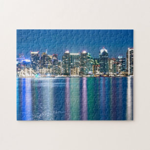 San Diego Skyline Night Puzzle
