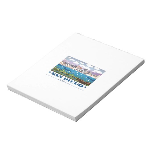 San Diego Skyline Notizblock (Rotiert)