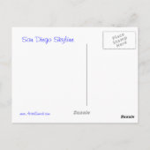 San Diego Skyline Postcard Postkarte (Rückseite)