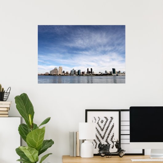 San Diego Skyline Poster (Heimbüro)
