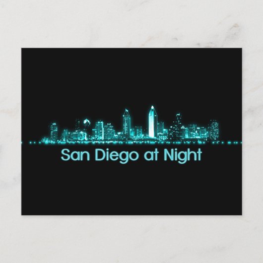 San Diego Skyline Postkarte (Vorderseite)