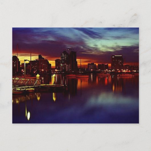 San Diego Skyline Postkarte (Vorderseite)