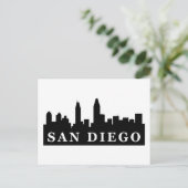 San Diego Skyline Postkarte (Stehend Vorderseite)