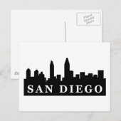 San Diego Skyline Postkarte (Vorne/Hinten)
