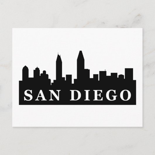 San Diego Skyline Postkarte (Vorderseite)