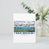 San Diego Skyline Postkarte (Stehend Vorderseite)