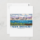 San Diego Skyline Postkarte (Vorne/Hinten)