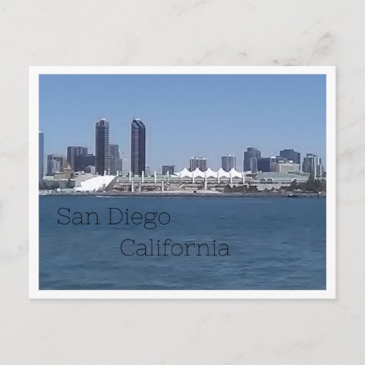 San Diego Skyline Postkarte (Vorderseite)