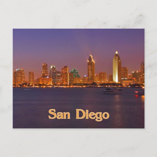 San Diego Skyline Postkarte (Vorderseite)